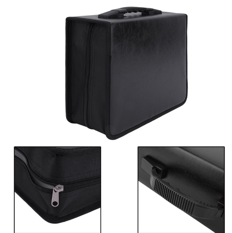 400pcs PU Leather CD Case, DVD Storage Bag, High Quality V1237-ZY-203-3427