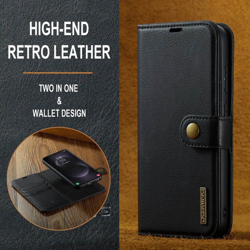 DG.MING 2-in-1 Magnetic Wallet Samsung Galaxy S25 Edge Black_max V1237-ZY-203-3442