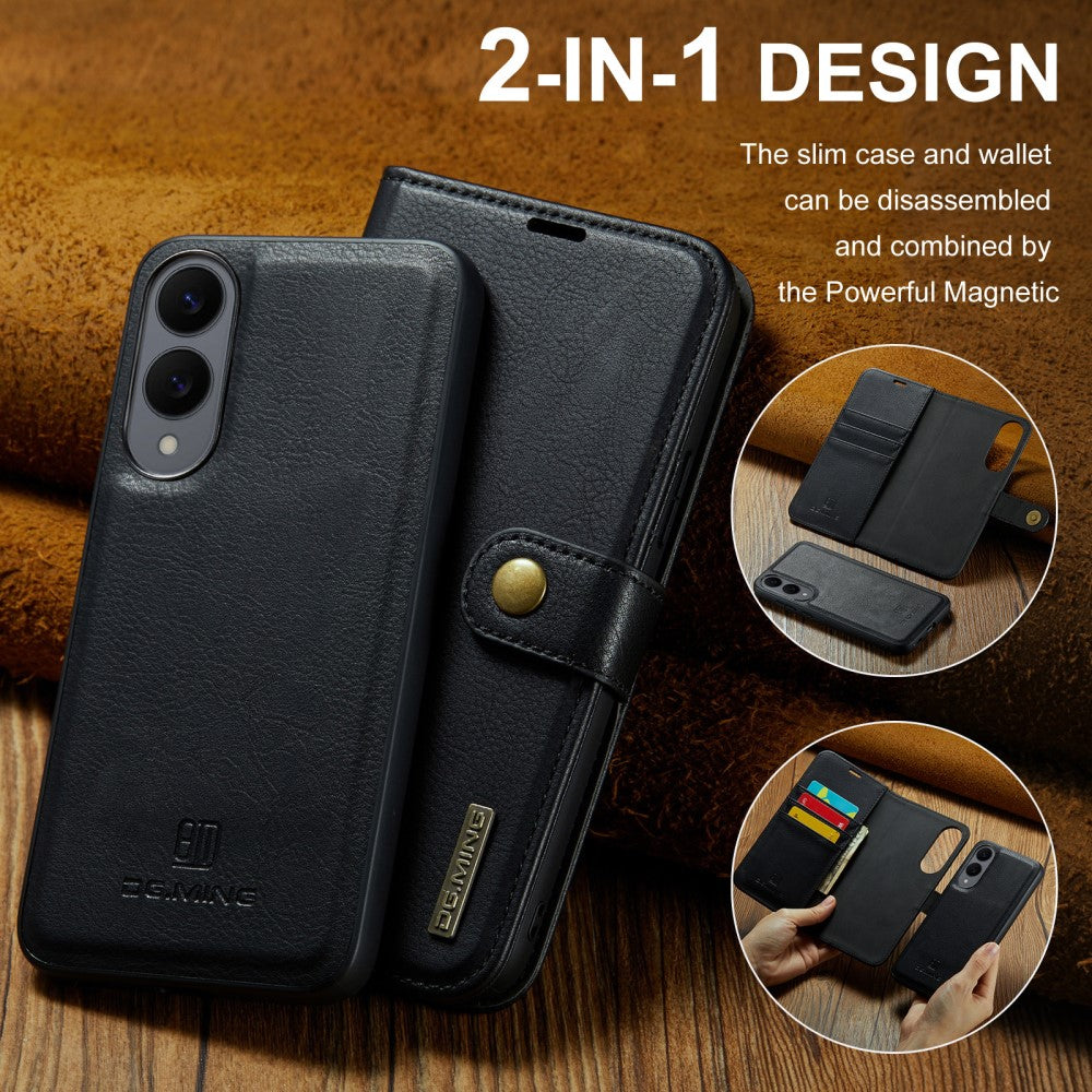 DG.MING 2-in-1 Magnetic Wallet Samsung Galaxy S25 Edge Black_max V1237-ZY-203-3442