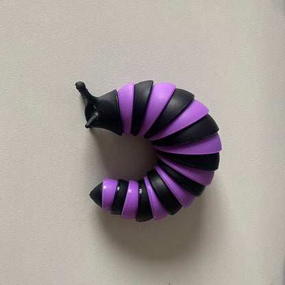 Fidget Slug, 3D Sensory Slug Fidget Toy, Funny Crawling Slug Fidget Toy Black purple 14CM V1237-ZY-203-3455