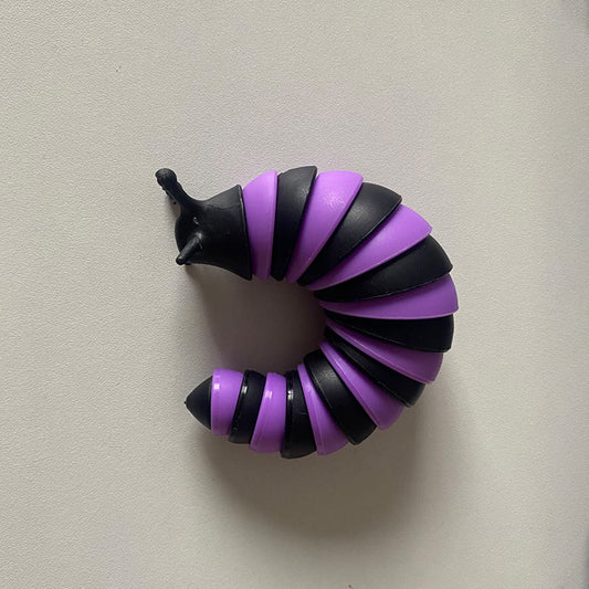 Fidget Slug, 3D Sensory Slug Fidget Toy, Funny Crawling Slug Fidget Toy Black purple 14CM V1237-ZY-203-3455