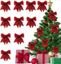 |NN| Christmas red bow, 10 pieces of red Christmas tree bows, Christmas tree decoration V1237-ZY-203-3461