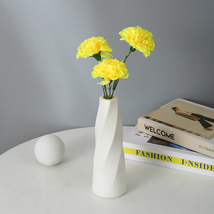 Plastic Vase Imitation Ceramic Flower Pot Table Arrangement Dark Blue V1237-ZY-203-3470