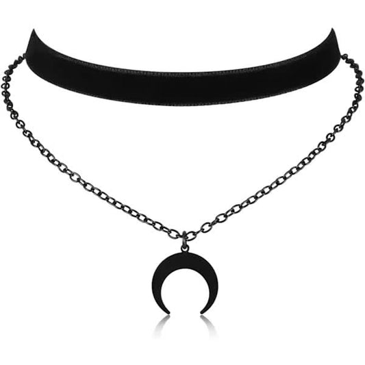 |NN| Gothic Choker, Choker Necklace for Women, Black Velvet Choker, Layered Necklace, Goth Jewelry for Women V1237-ZY-203-3475
