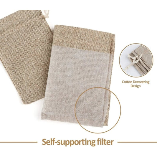30pcs Drawstring Linen Bags, Linen Packaging Bags, Yellow Jute Gift Bags Jewelry Bags 10*15CM-tfrf V1237-ZY-203-3489