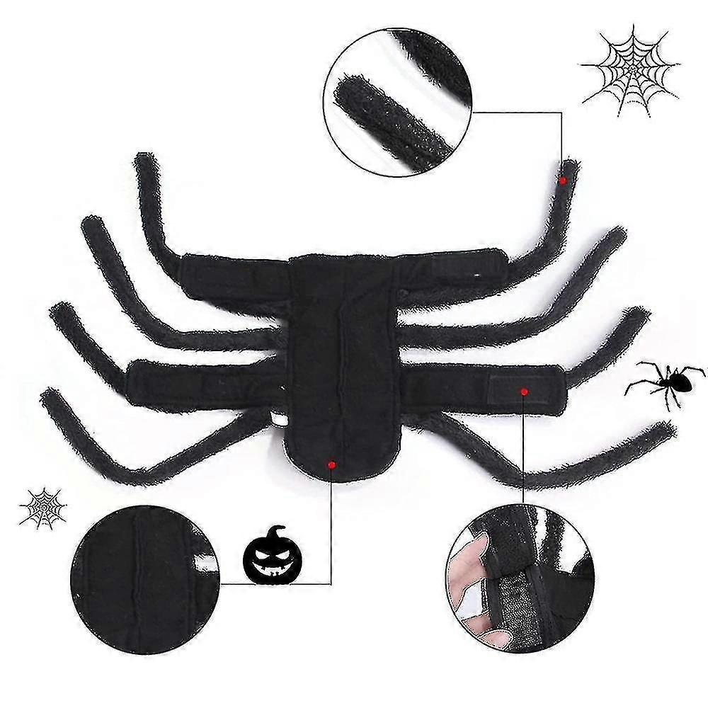 Halloween Adjustable Dog Cat Spider Costume Realistic Plush Spider V1237-ZY-203-3490