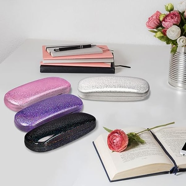 (4 pcs) Glasses Case, Unisex Hard Shell Glasses Case Protect V1237-ZY-203-3494