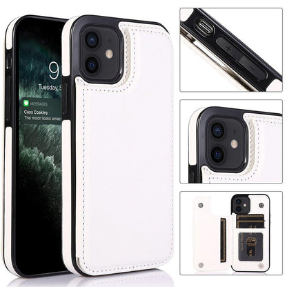 iPhone 12 - Practical and stylish case with card holder Rose gold V1237-ZY-203-3499