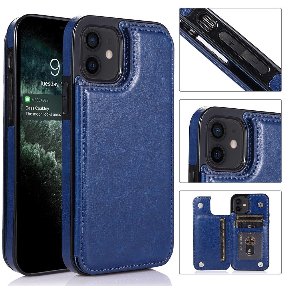 iPhone 12 - Practical and stylish case with card holder Rose gold V1237-ZY-203-3499