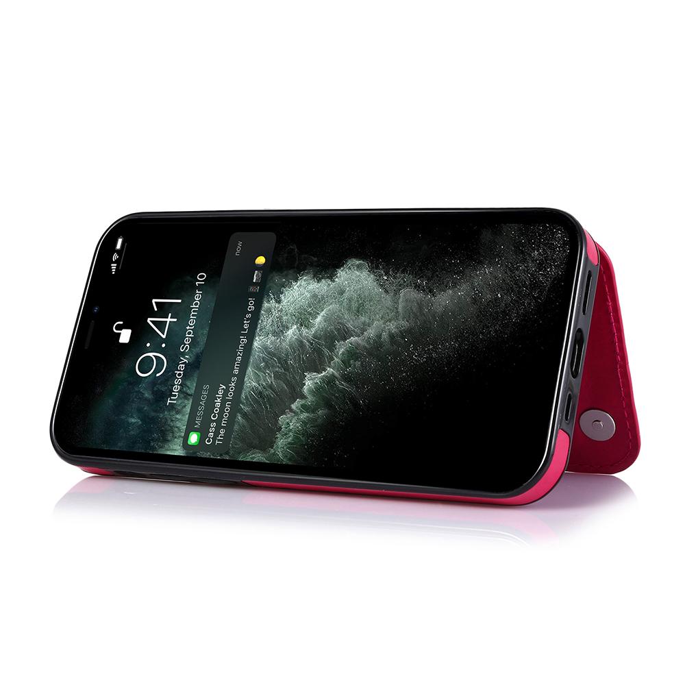 iPhone 12 - Practical and stylish case with card holder Rose gold V1237-ZY-203-3499