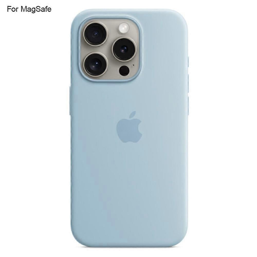 Compatible with iPhone 15 Pro Case MagSafe Liquid Silicone Back [Induction Popover] - Perfect Baby Blue_MGF V1237-ZY-203-3512