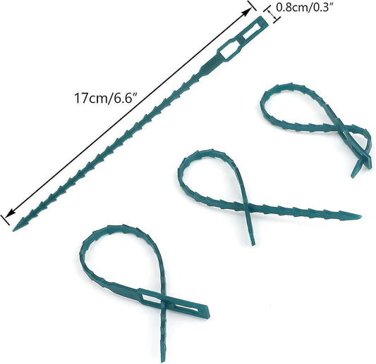 13.5 cm Adjustable Plant Ties, 200 Pcs Flexible Plant Wire Ties Plastic Garden Ties for Plant Support V1237-ZY-203-3522