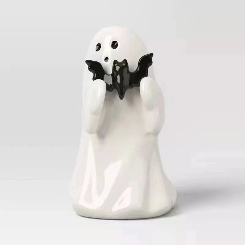 Halloween Creative Resin Middle Finger Ghosts, Ghost Festival Decorations, Spranks, Provocation, Garden V1237-ZY-203-3534