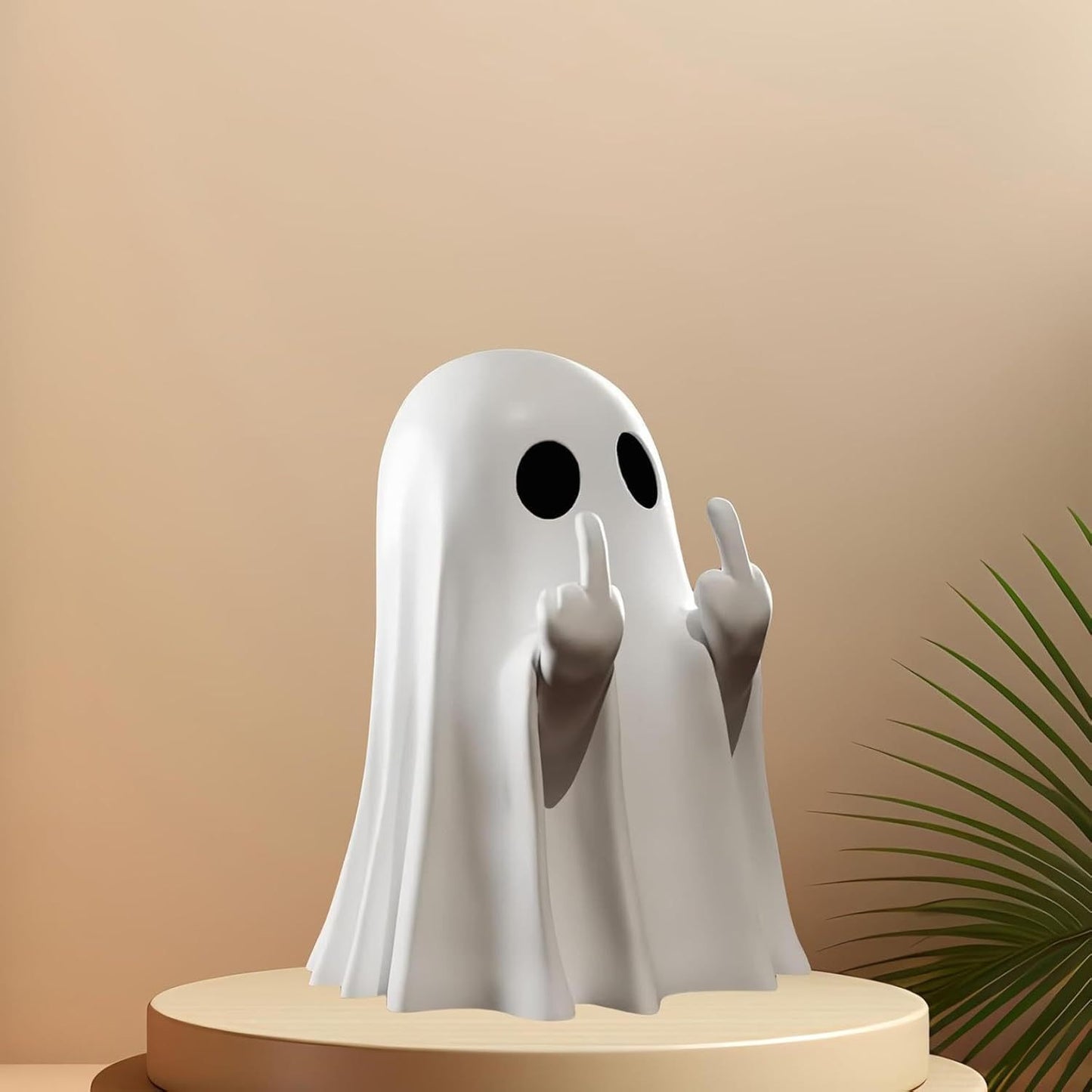 Halloween Creative Resin Middle Finger Ghosts, Ghost Festival Decorations, Spranks, Provocation, Garden V1237-ZY-203-3534