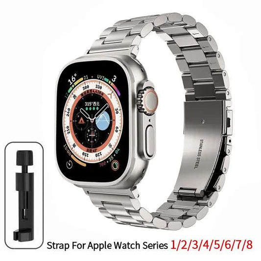 Stainless Steel Bracelet for Apple Watch Band 49mm 45mm 44mm 42mm Watch Metal Bracelet for Iwatch Series 9 8 V1237-ZY-203-3537