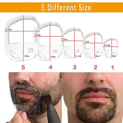 Sizes Goatee Shaving Template Beard Guide Shaper Beard Shaping & Styling Template For Men White V1237-ZY-203-3545