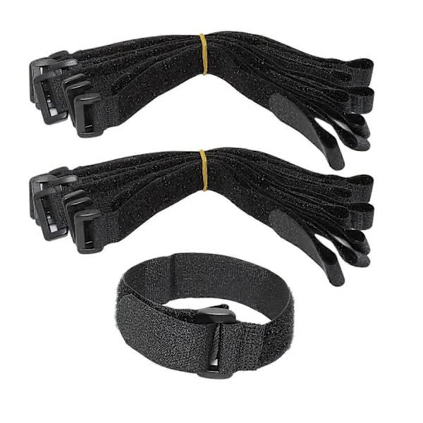 /NN/ 16-pack High Quality Nylon Cable Ties with Velcro, 30 cm x 2.5 cm, Black V1237-ZY-203-3564