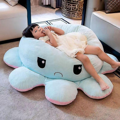 Double-sided blue octopus plush toy, large plush octopus pillow toy blue - Perfect Blue 90cm-max Blue 90cm V1237-ZY-203-3581