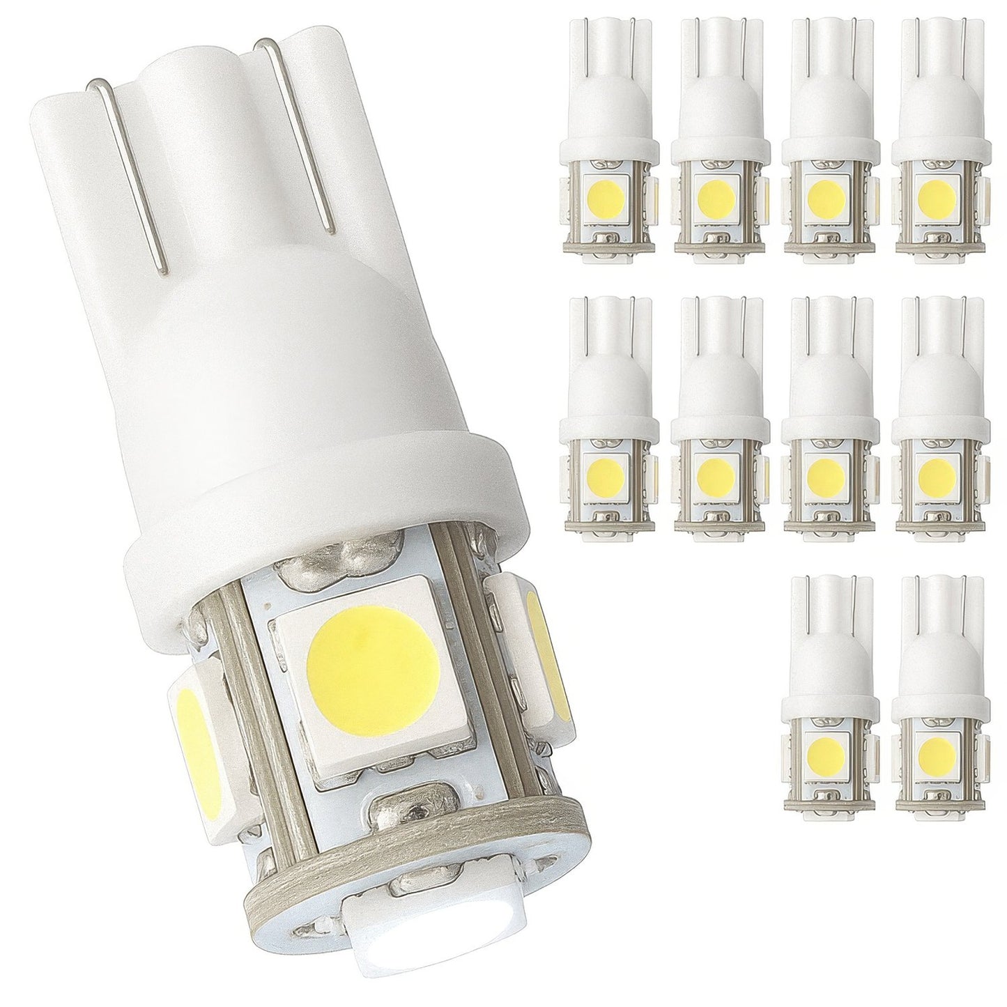 10-pack - T10 W5W White Diode Bulbs LED Bulbs White White V1237-ZY-203-3594