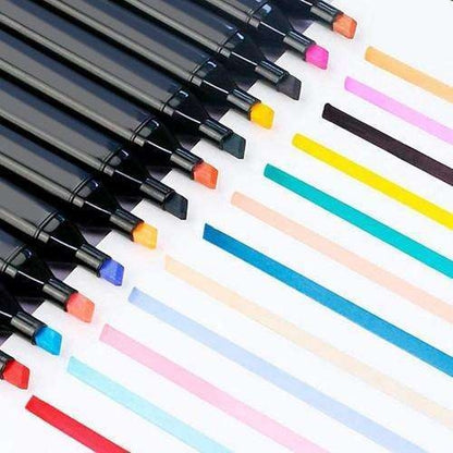 80-pack - Marker Pens with Case - Double-sided - Pens Multicolor multicolor V1237-ZY-203-3598