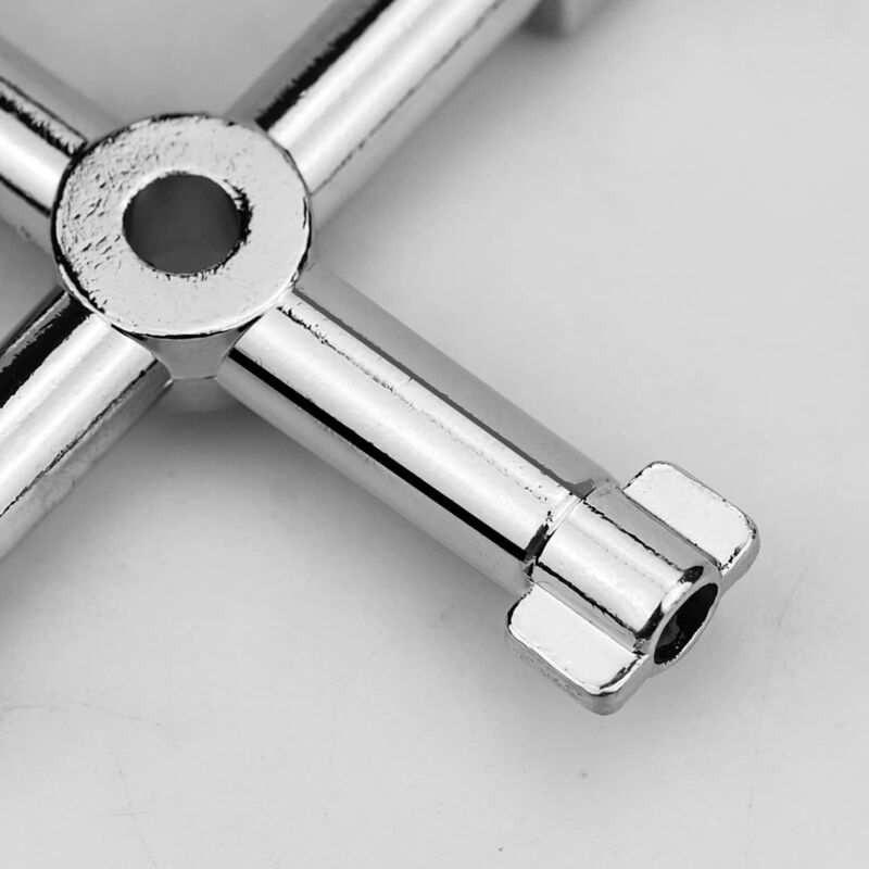4-in-1 Universal Electrical Cabinet Wrench for Elevators and Valves Silver Multifunctional Tool Wrench V1237-ZY-203-3602