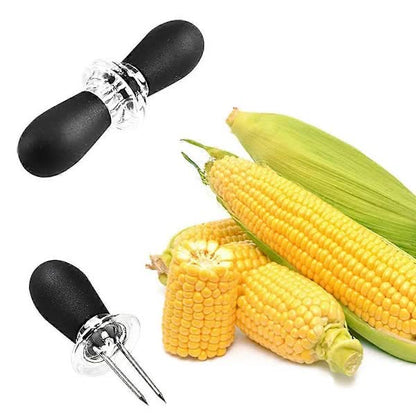 pcs Stainless Steel Corn Forks, Corn Rack, Corn Cob, Kitchen Utensils, Small Round Head, Grill Corn Black V1237-ZY-203-3605
