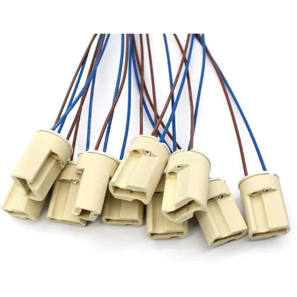 10 pcs G9 Lamp Holder, G9 Ceramic Base Socket V1237-ZY-203-3614