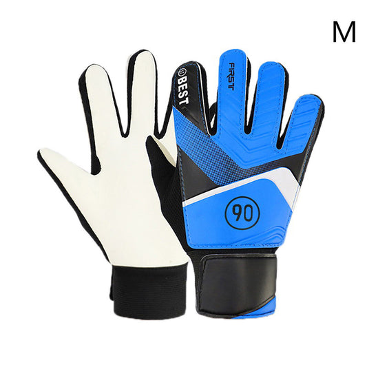 pair of children's football goalkeeper gloves, anti-collision, blue M Blue Blue M V1237-ZY-203-3628