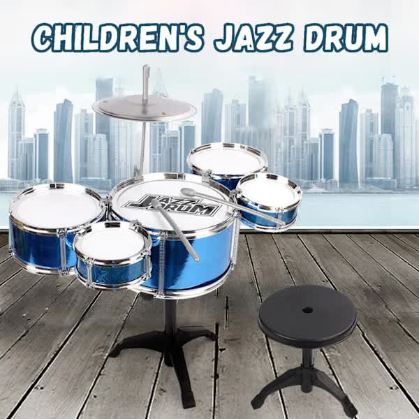 Drum Set for Toddlers Tough Impact Resistant Drums Detachable Drum Instrument Red Oversized Drum Set V1237-ZY-203-3631