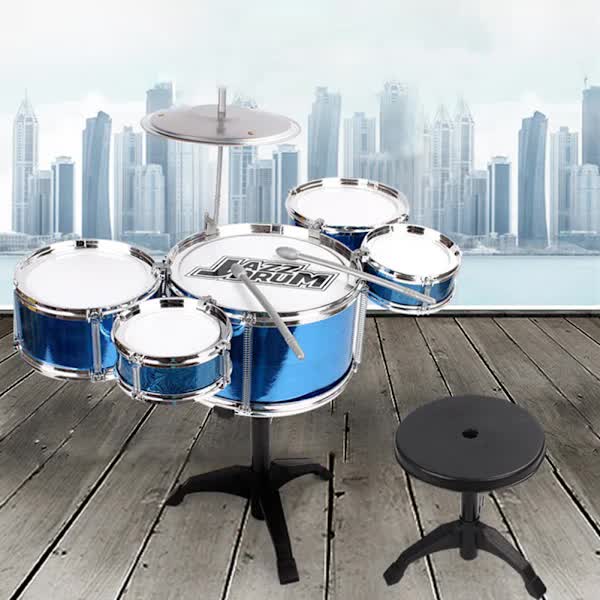 Drum Set for Toddlers Tough Impact Resistant Drums Detachable Drum Instrument Red Oversized Drum Set V1237-ZY-203-3631