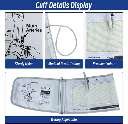 Omron 9201d-21201d XL Blood Pressure Cuff 22-52 cm Gray for Adults V1237-ZY-203-3636