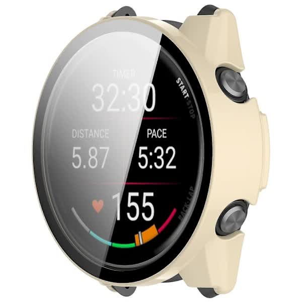 For Garmin Forerunner 970 Watch Case WANLONFENG PC Frame Protection with Tempered Glass Screen Protector - V1237-ZY-203-3637