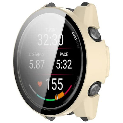 For Garmin Forerunner 970 Watch Case WANLONFENG PC Frame Protection with Tempered Glass Screen Protector - V1237-ZY-203-3637