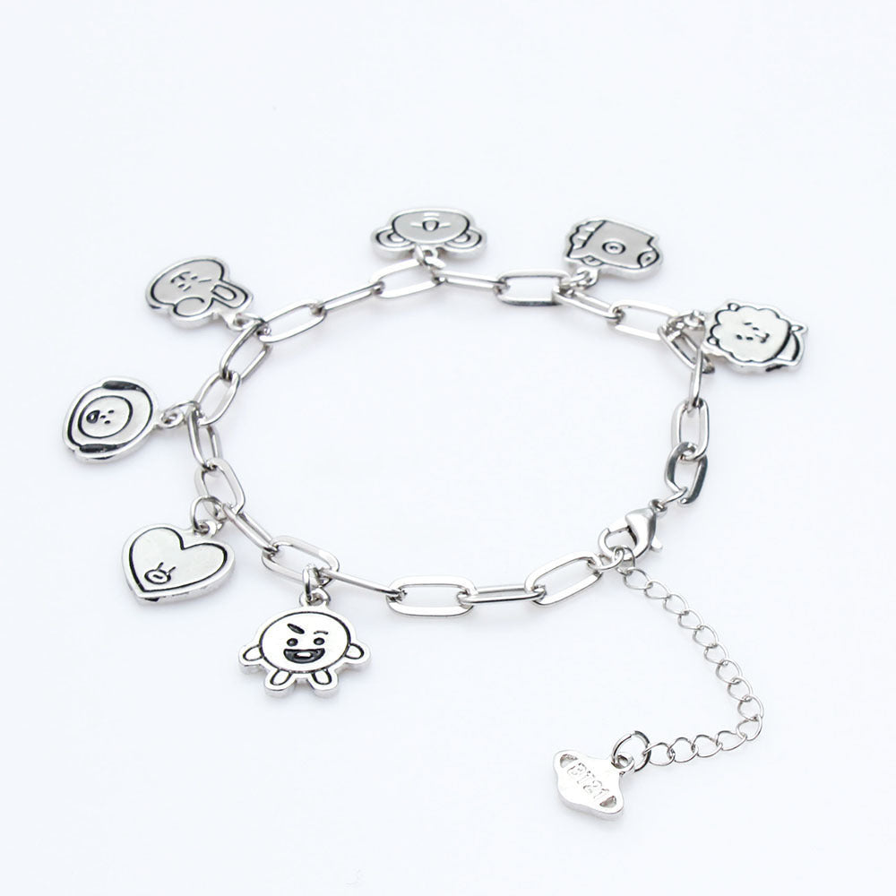 KPOP BTS Bracelet BT21 Korean Version Cartoon Alloyyux a V1237-ZY-203-3649