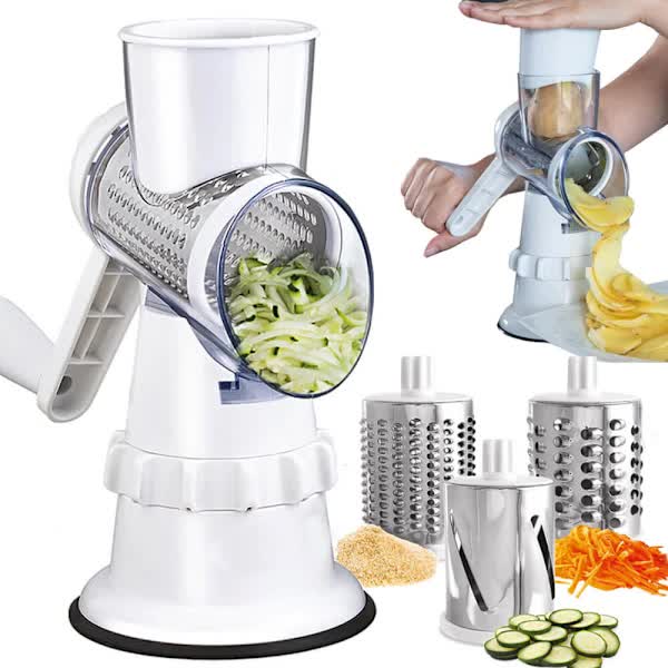 Rotary Grater Vegetable Cutter and Shredder white white[pl] V1237-ZY-203-3659