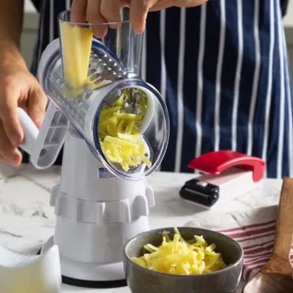 Rotary Grater Vegetable Cutter and Shredder white white[pl] V1237-ZY-203-3659
