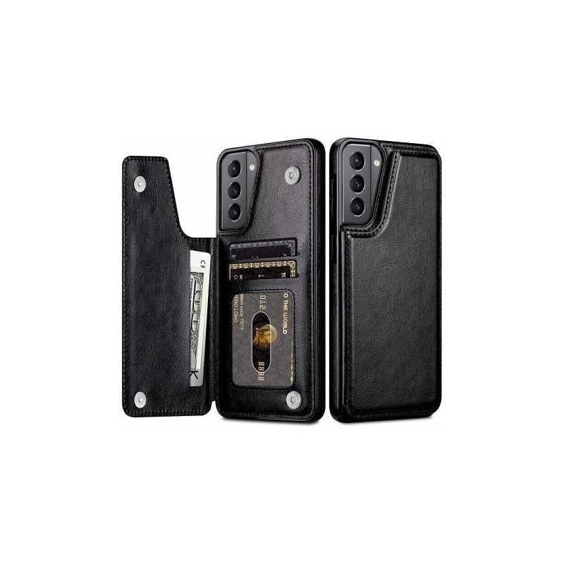 Samsung S22 Shockproof Case Card Holder 3-COMPARTMENT Flip Black_yux V1237-ZY-203-3666
