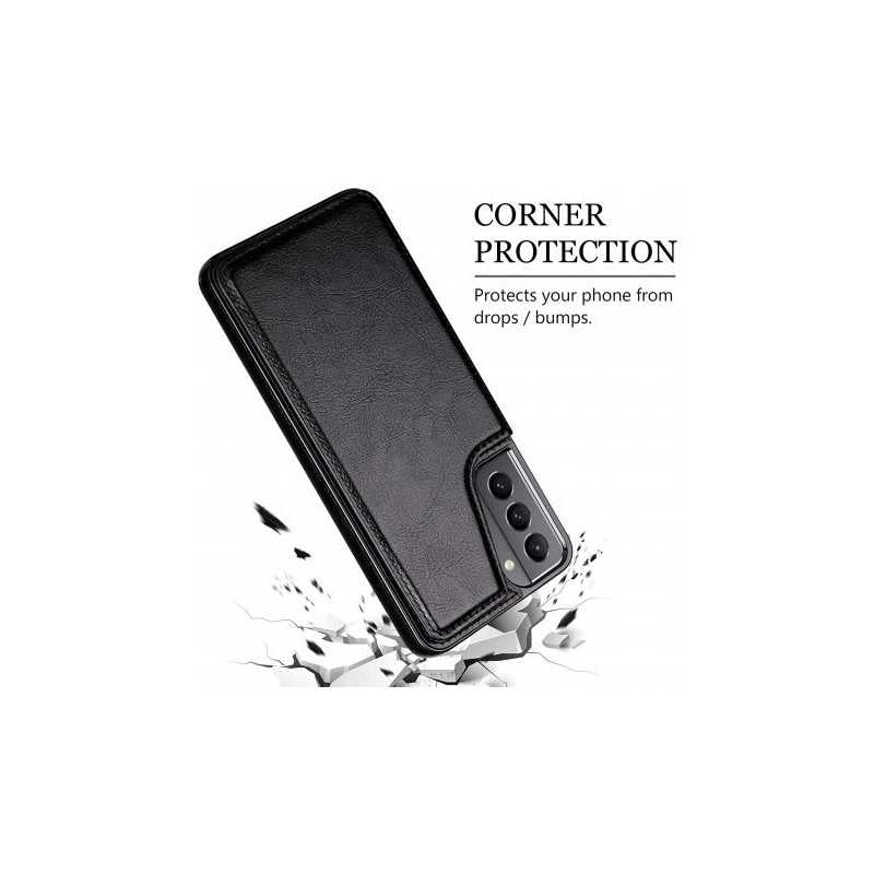 Samsung S22 Shockproof Case Card Holder 3-COMPARTMENT Flip Black_yux V1237-ZY-203-3666