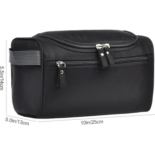 Men's Toiletry Bag, Small Travel Toiletry Bag, for Shaving, Shower, Bathroom, Hygiene Items, Black V1237-ZY-203-3669