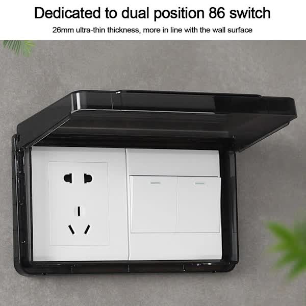 Switch Protective Cover Socket Waterproof Box TRANSPARENT transparent V1237-ZY-203-3679