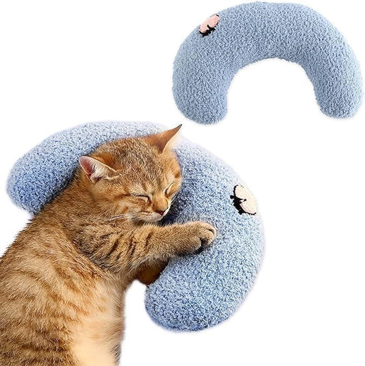 Cat Pillow, Soft Pet Toy, Soothing Cat Pillow for Dogs with Anxiety, U-Shaped Pillow, Dog Bed for Better V1237-ZY-203-3692