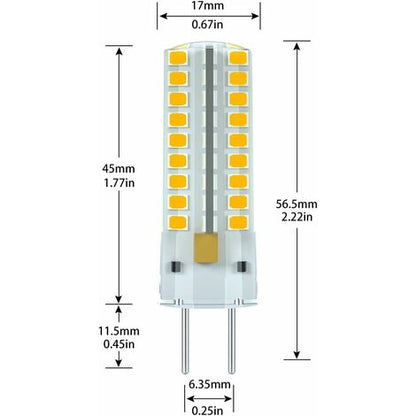 GY6.35 LED bulb, LED G6.35 12V, 7W halogen bulb equivalent to 50W, warm white 3000K, 360 degrees beam angle, V1237-ZY-203-3724