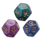 3pcs 12-sided resin tweezers astrology tarot constellation divination dice V1237-ZY-203-3728