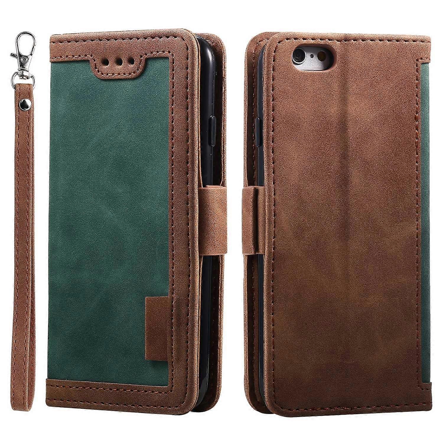 For iPhone 16e Case RFID Blocking Wallet Stand Leather Phone Case Multicolor Green Multicolor Green V1237-ZY-203-3729