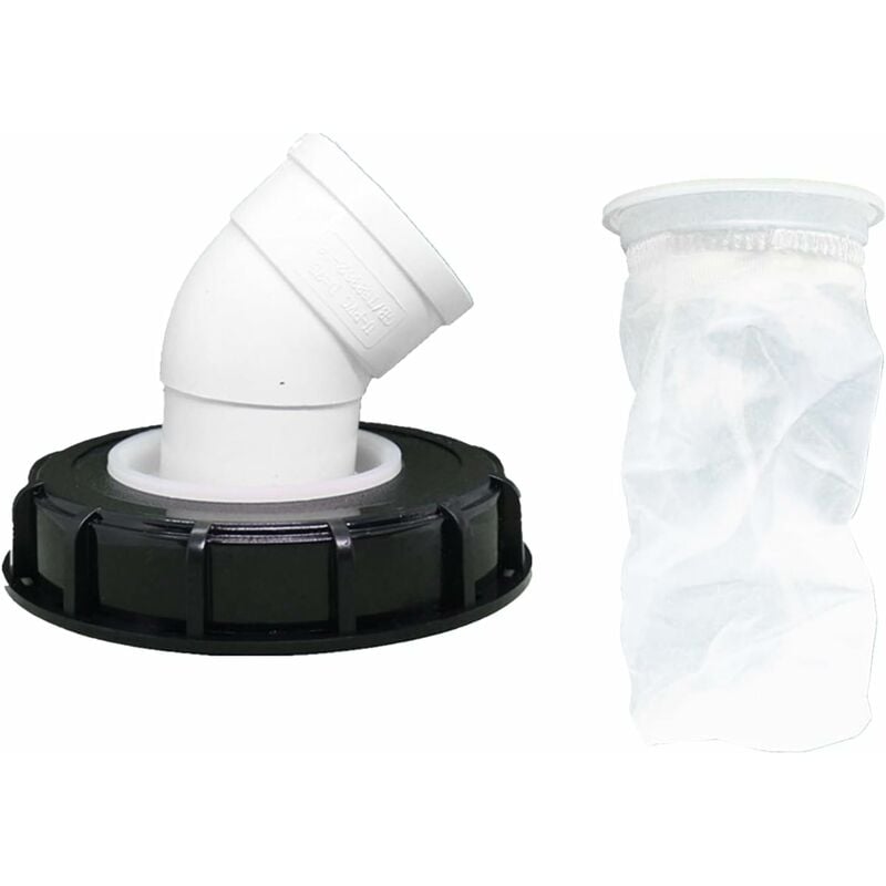 45 degrees IBC Water Filter with Lid, 163mm Nylon Rainwater Filter, Washable, Compatible with IBC Water Tank V1237-ZY-203-3735