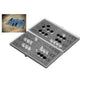 Magnetic Backgammon / Travel Backgammon in Pocket Size Game Silver Christmas Gift V1237-ZY-203-3744