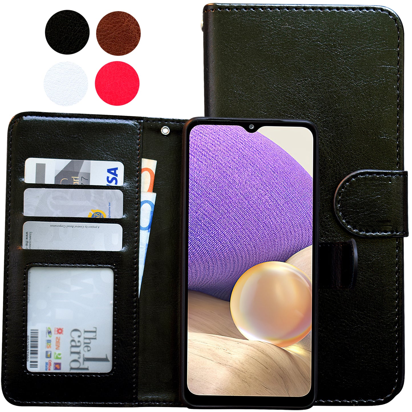 Samsung Galaxy A32 5G - Leather Case / Protection Black_max Black V1237-ZY-203-3763