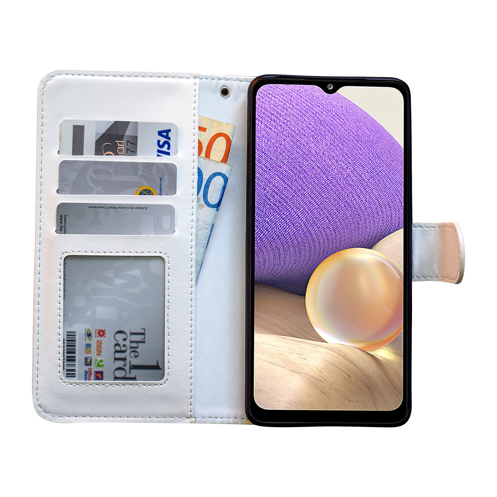 Samsung Galaxy A32 5G - Leather Case / Protection White_max White V1237-ZY-203-3764
