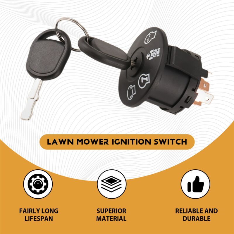 4-position ignition lock with key for riding lawn mower tractor 193350 532193350 V1237-ZY-203-3771