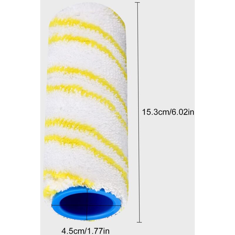 Replacement Rolls for Karcher FC7 FC5 FC3D FC3 (Yellow) (4) V1237-ZY-203-3778